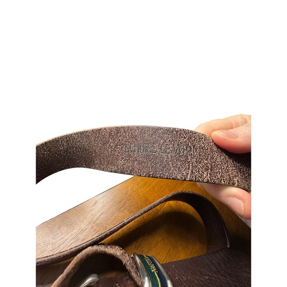 Vintage Nautica Black Belt Genuine Leather Size 40 Tone "NAUTICA" - Picture 4 of 5